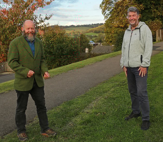 Simon and Adrian Cllr Simon Pickering and Slade candidate Adrian Oldman