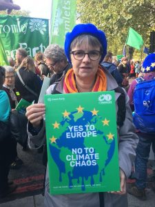 Molly with EU banner