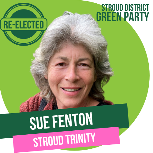 Sue Fenton has been re-elected as Stroud Town Councillor for Stroud Trinity