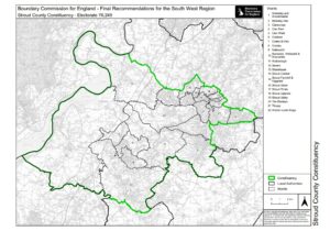 A map showing the new boundaries