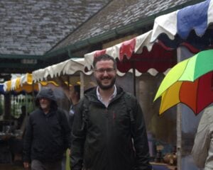 Pete Kennedy of Stroud Greens, at the farmers' market