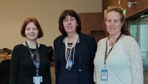 Sue Williams, centre, with Cate Cody and Beki Hoyland